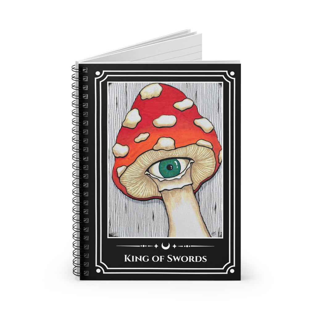 King of Swords — Seeing Mushroom Tarot Art Spiral Journal