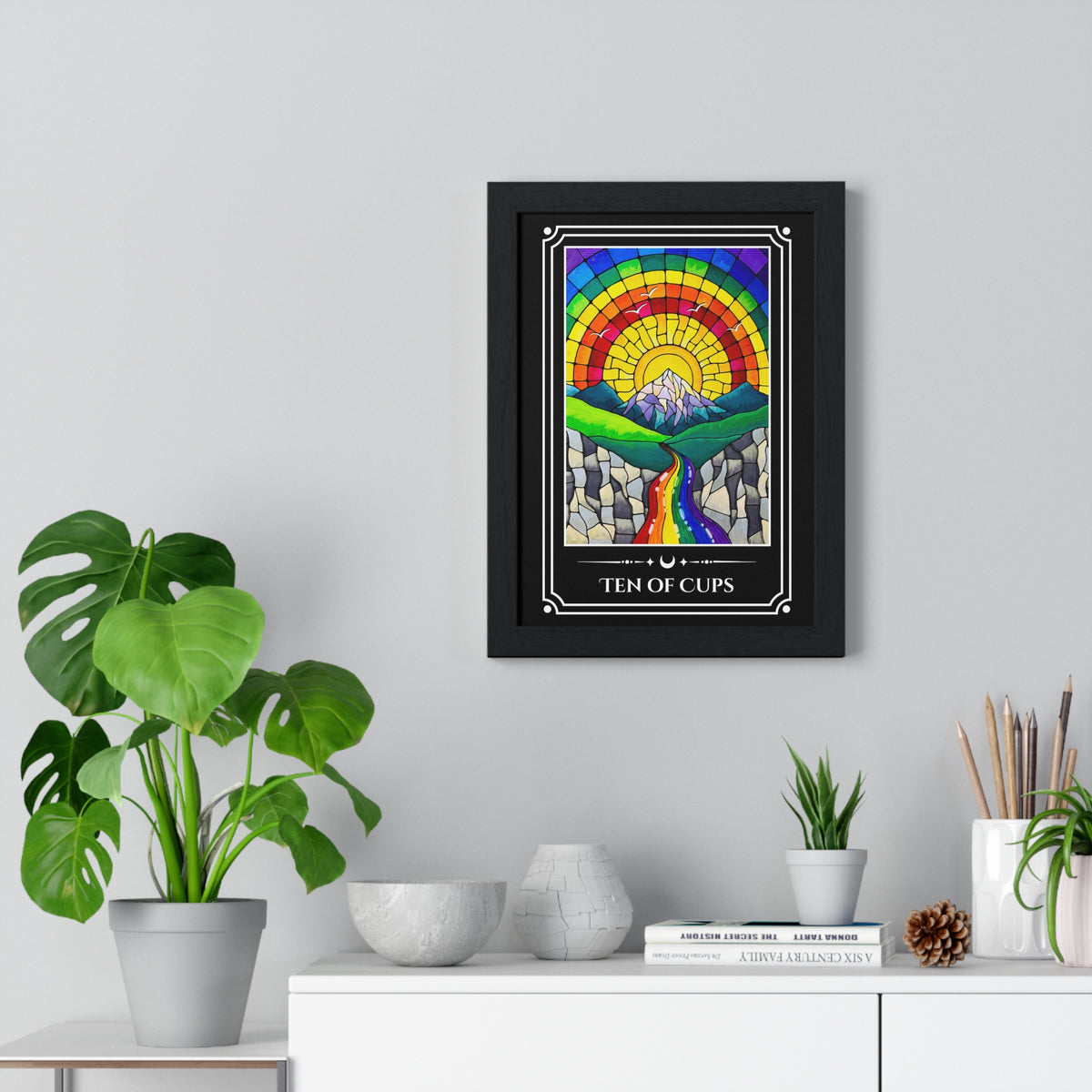 Ten of Cups — Rainbow River Framed Tarot Art Print