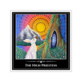 The High Priestess — White Rabbit Tarot Art Vinyl Sticker