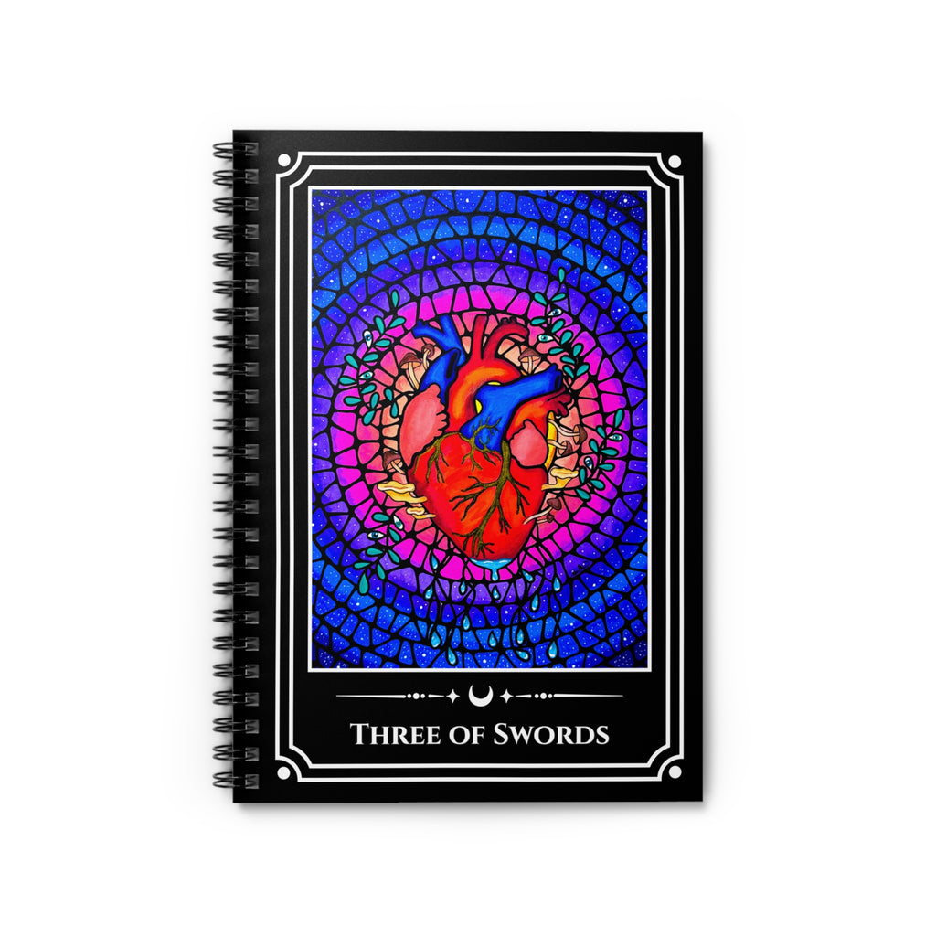 Three of Swords — Sacred Heart Tarot Art Spiral Journal