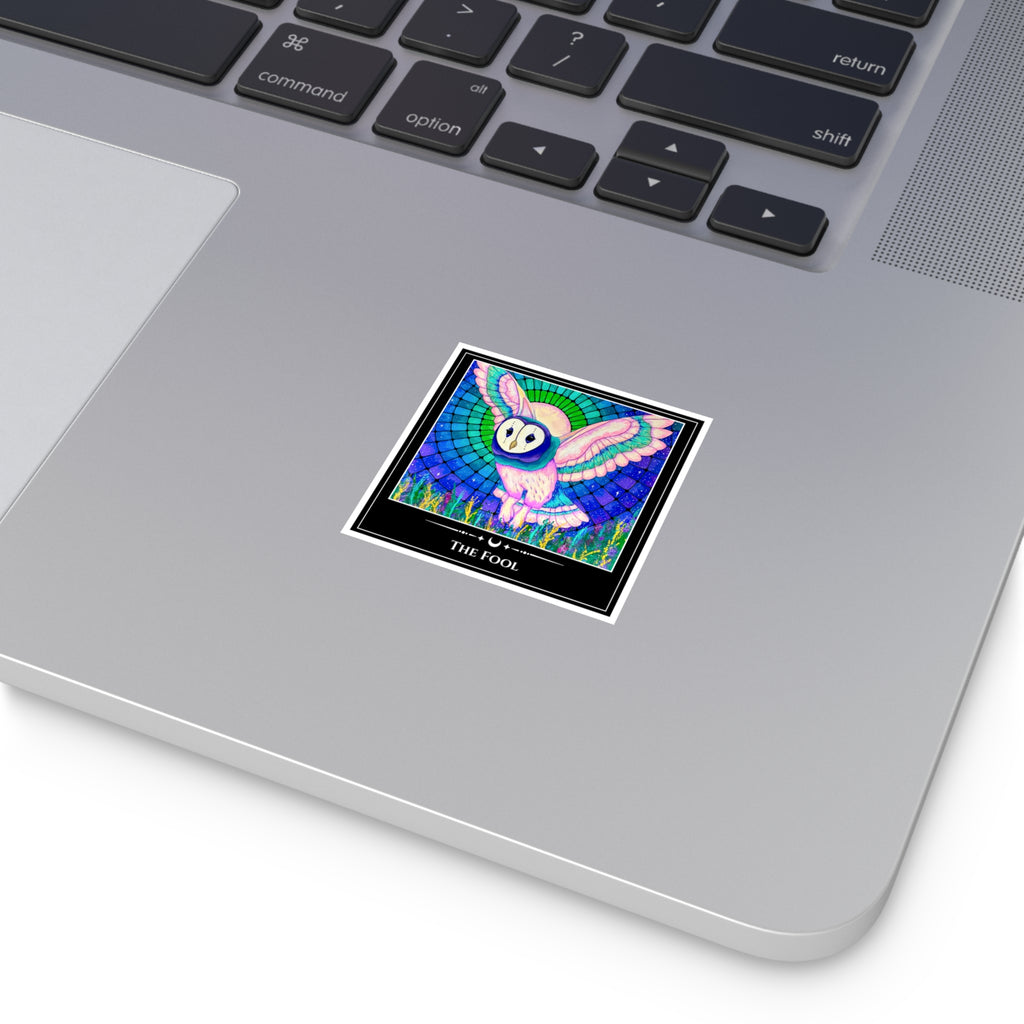The Fool — Owl Tarot Art Vinyl Sticker