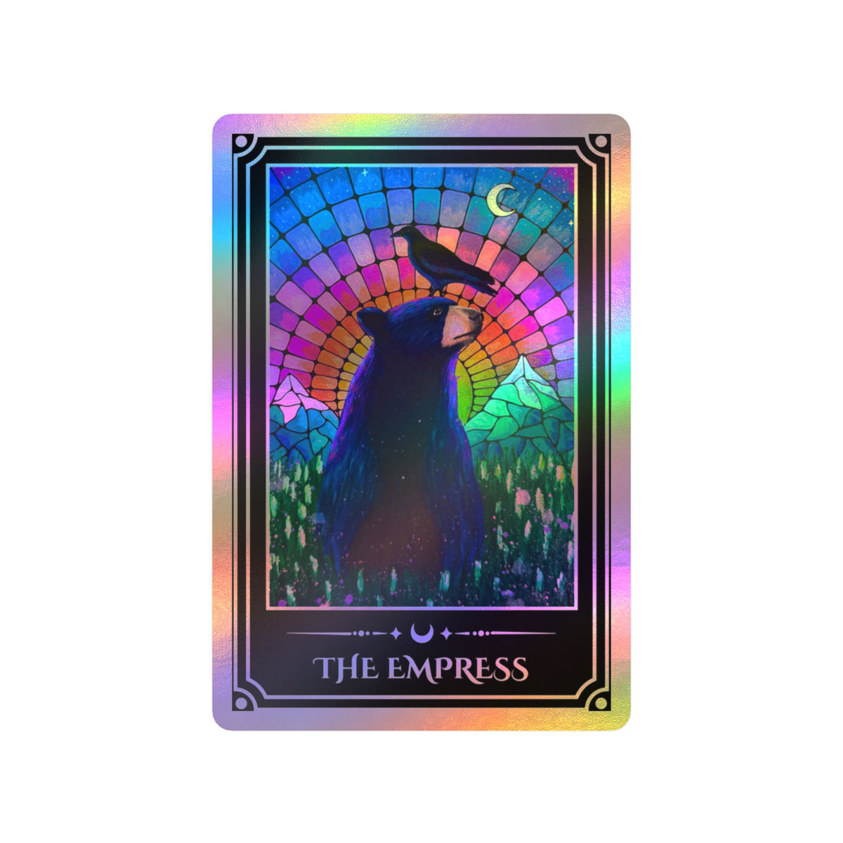 The Empress — Bear Tarot Art Vinyl Sticker