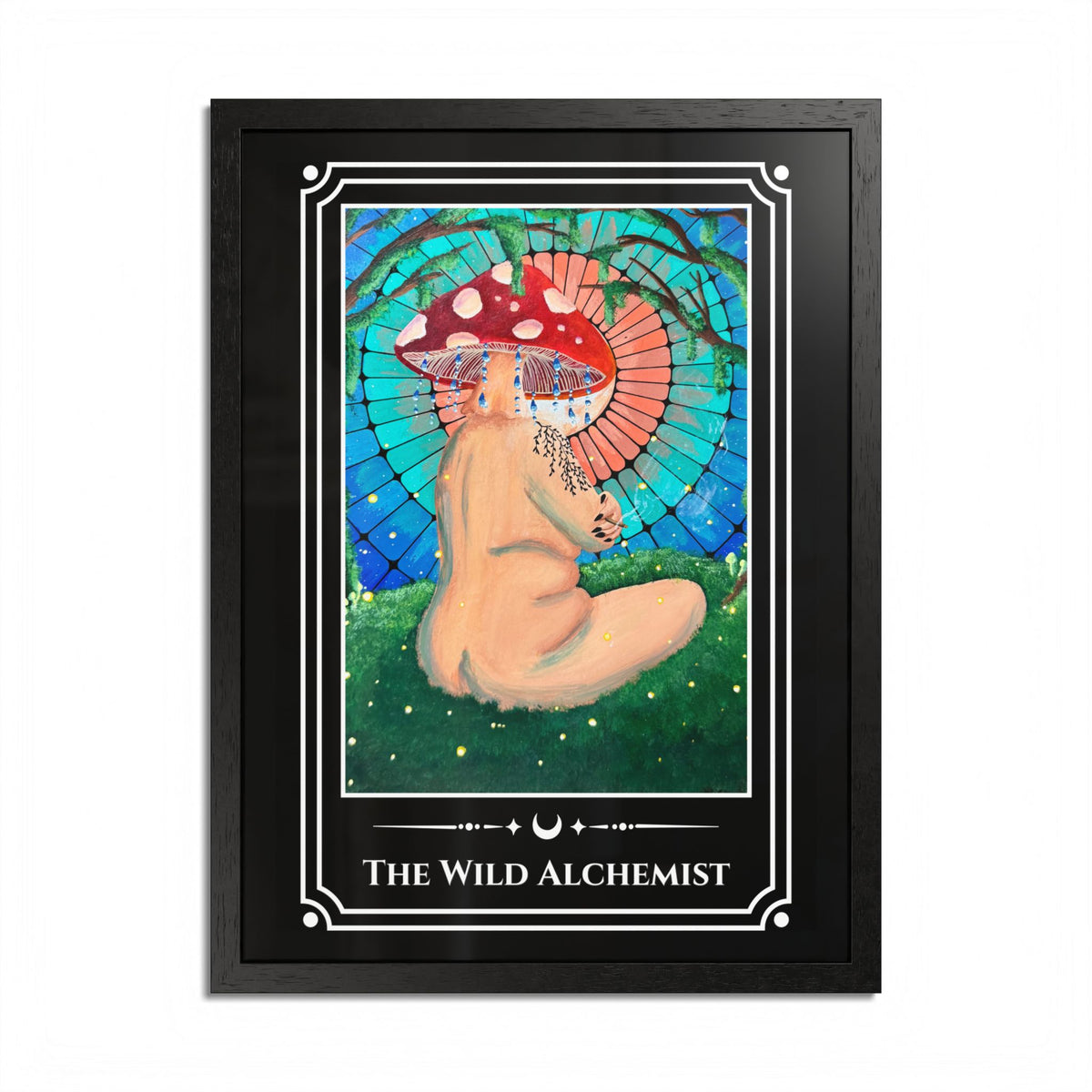 The Wild Alchemist — Wood-Framed Tarot Art Print