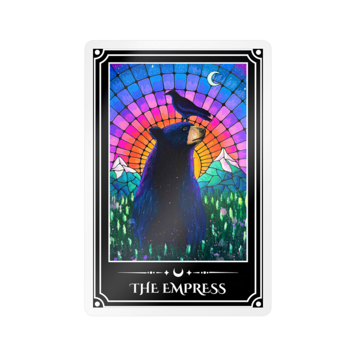 The Empress — Bear Tarot Art Vinyl Sticker
