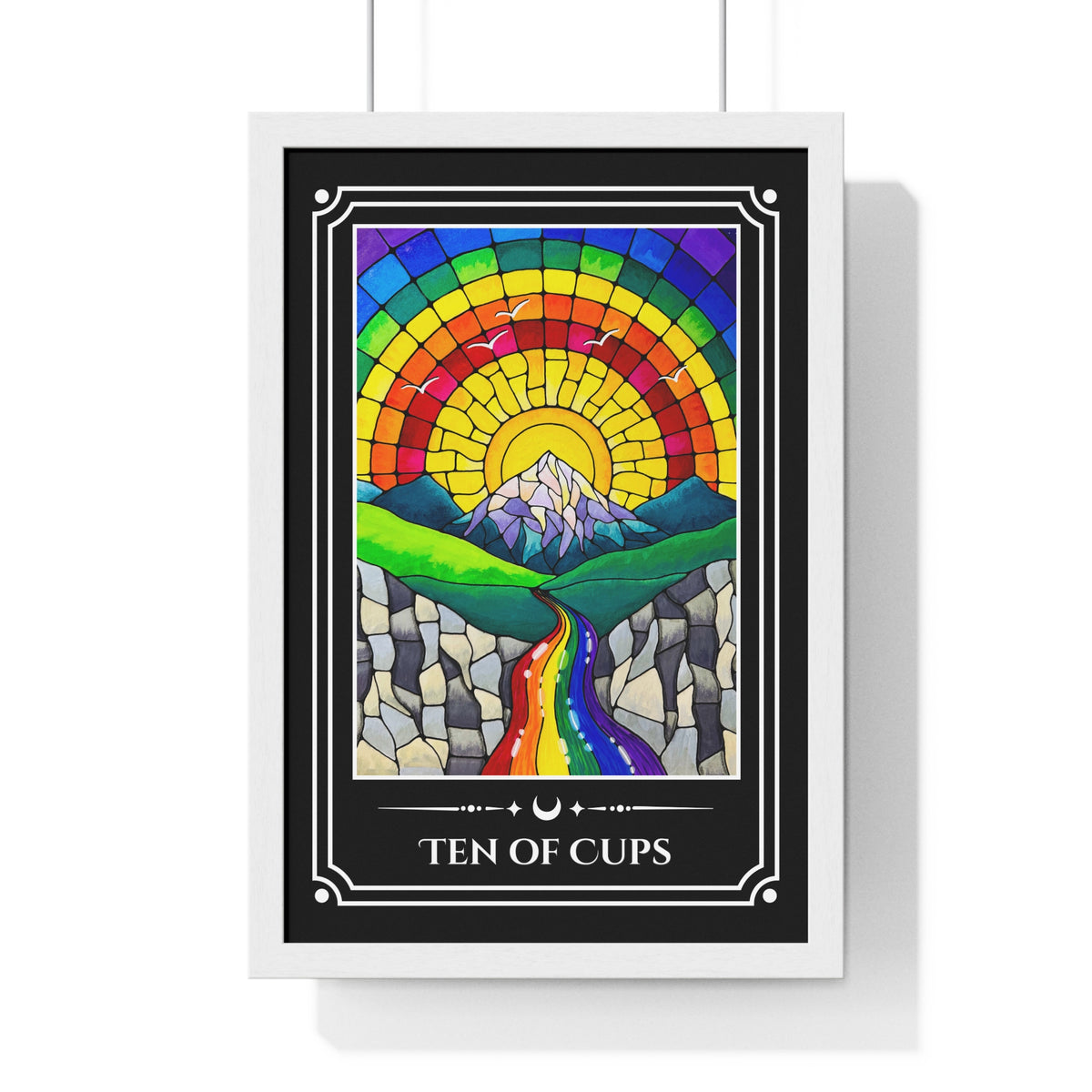 Ten of Cups — Rainbow River Framed Tarot Art Print