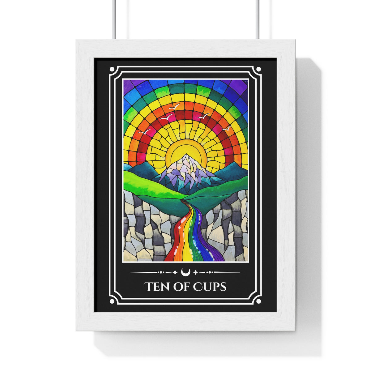Ten of Cups — Rainbow River Framed Tarot Art Print