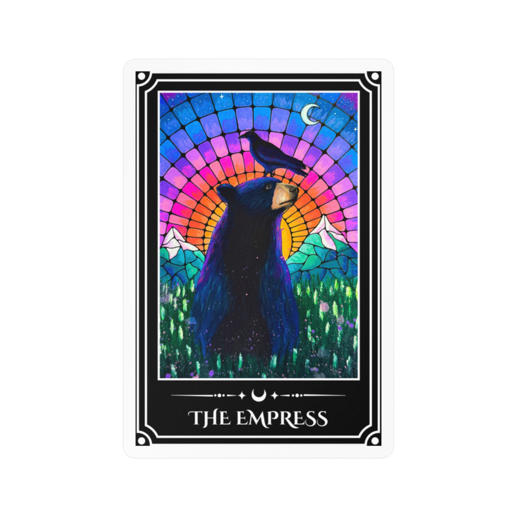 The Empress — Bear Tarot Art Vinyl Sticker