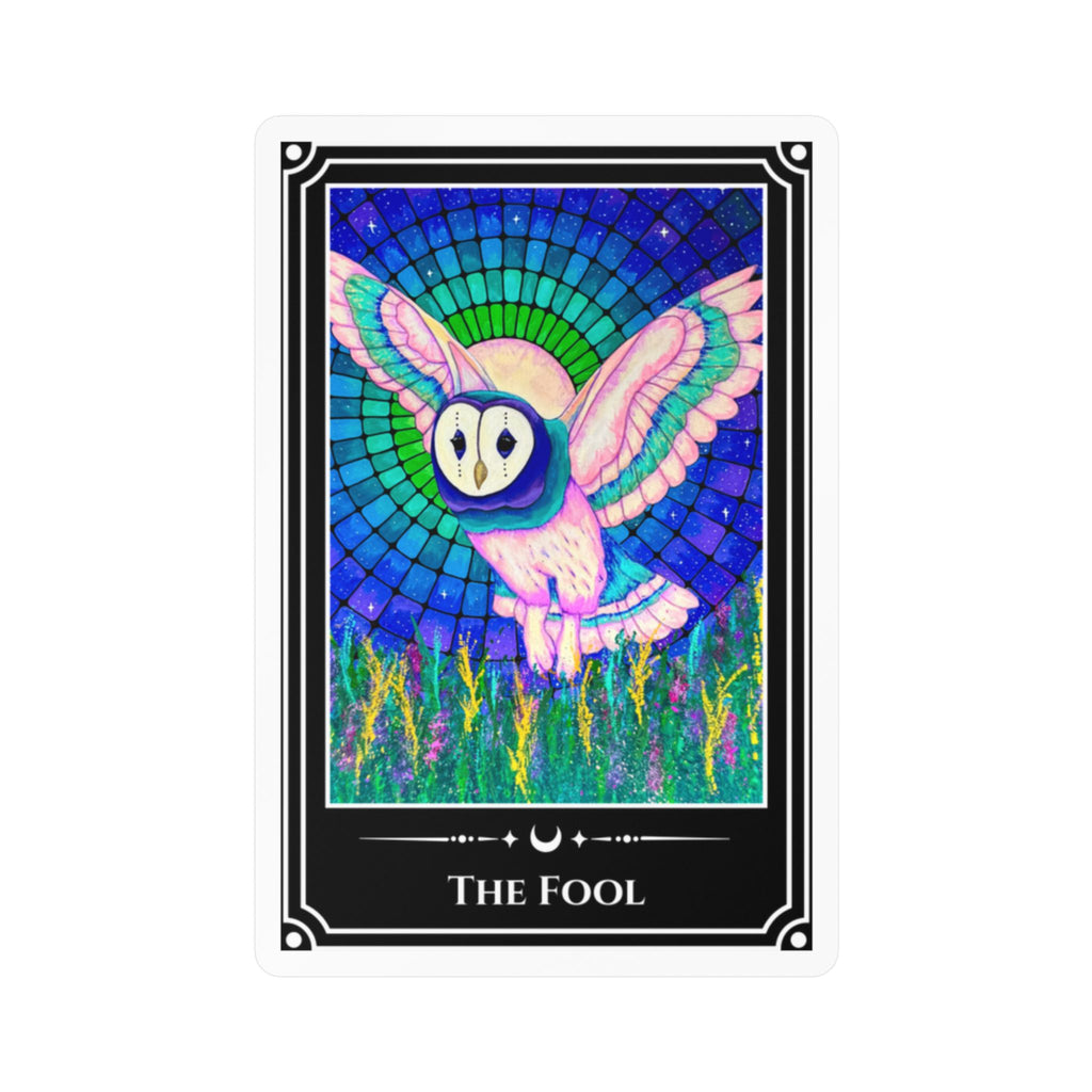 The Fool — Owl Tarot Art Vinyl Sticker