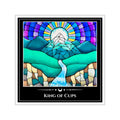 King of Cups — Mountain River Tarot Art Vinyl Sticker