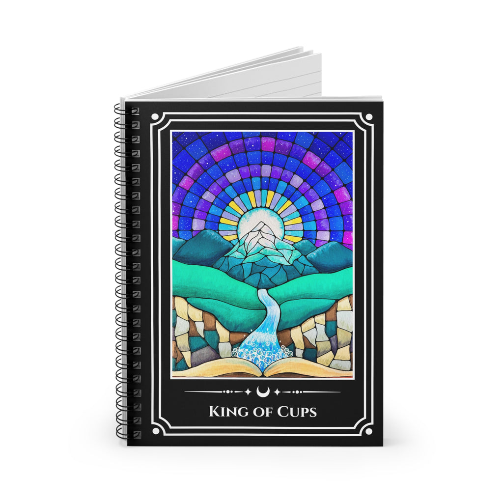 King of Cups — Mountain River Tarot Art Spiral Journal