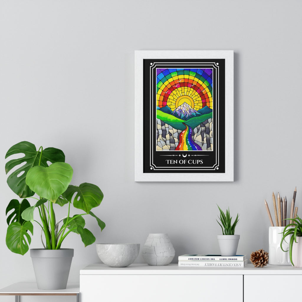 Ten of Cups — Rainbow River Framed Tarot Art Print