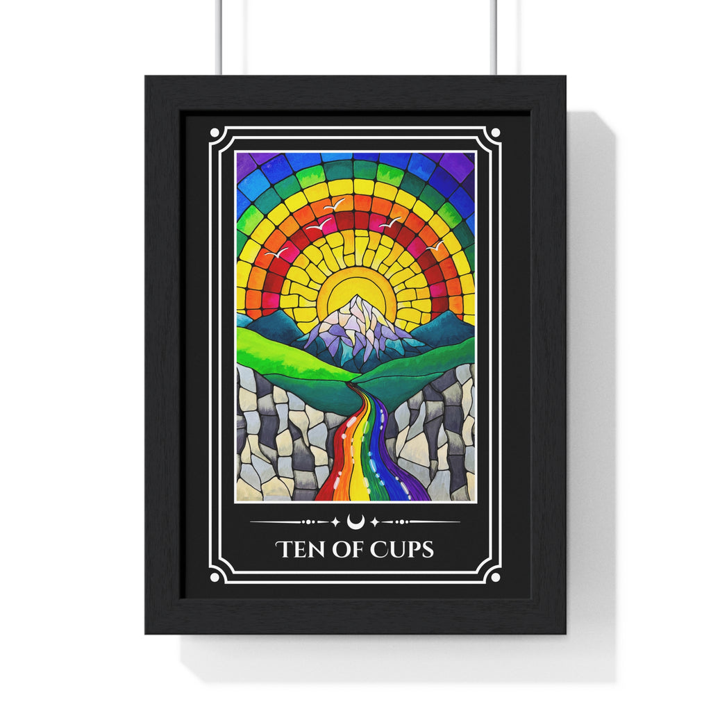Ten of Cups — Rainbow River Framed Tarot Art Print