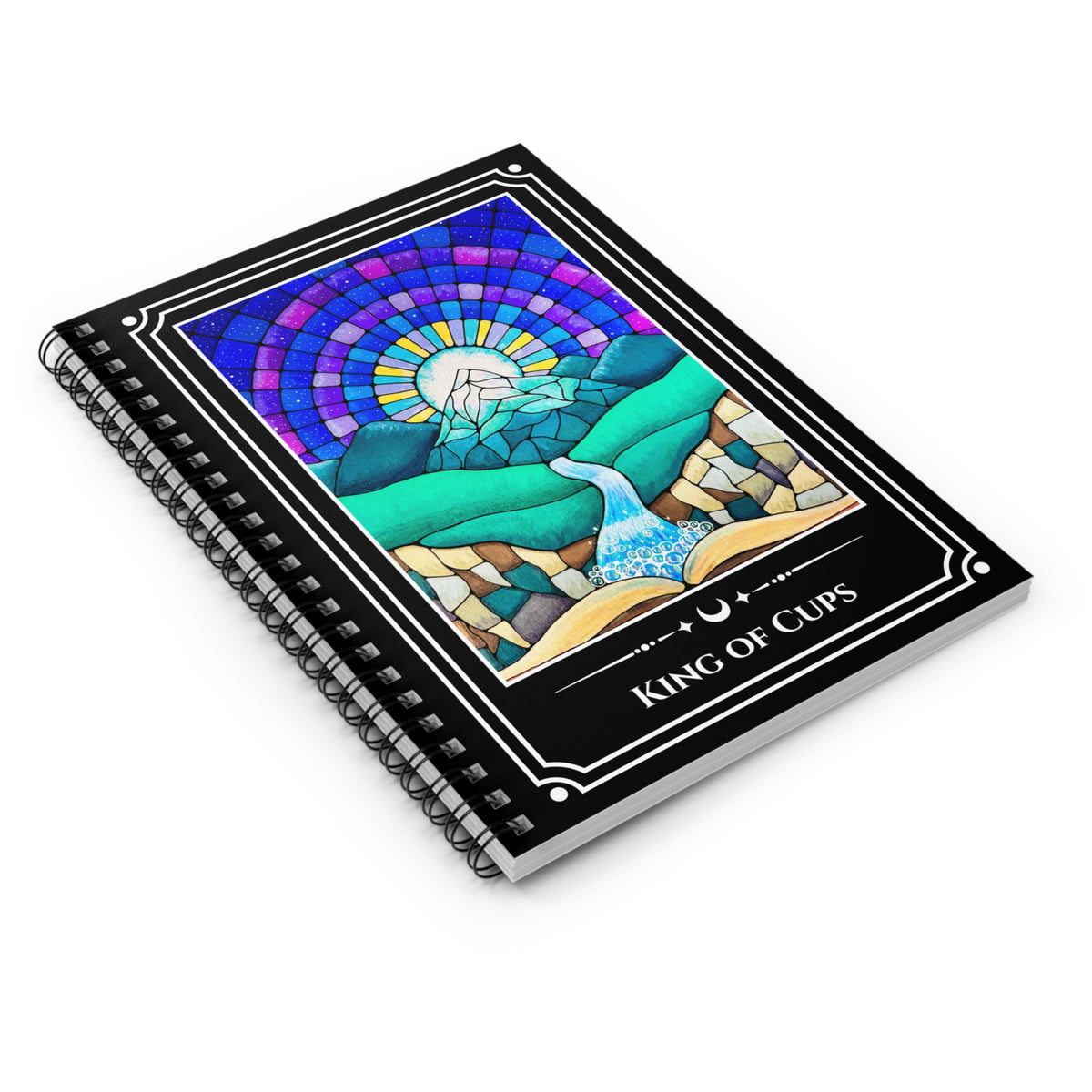 King of Cups — Mountain River Tarot Art Spiral Journal