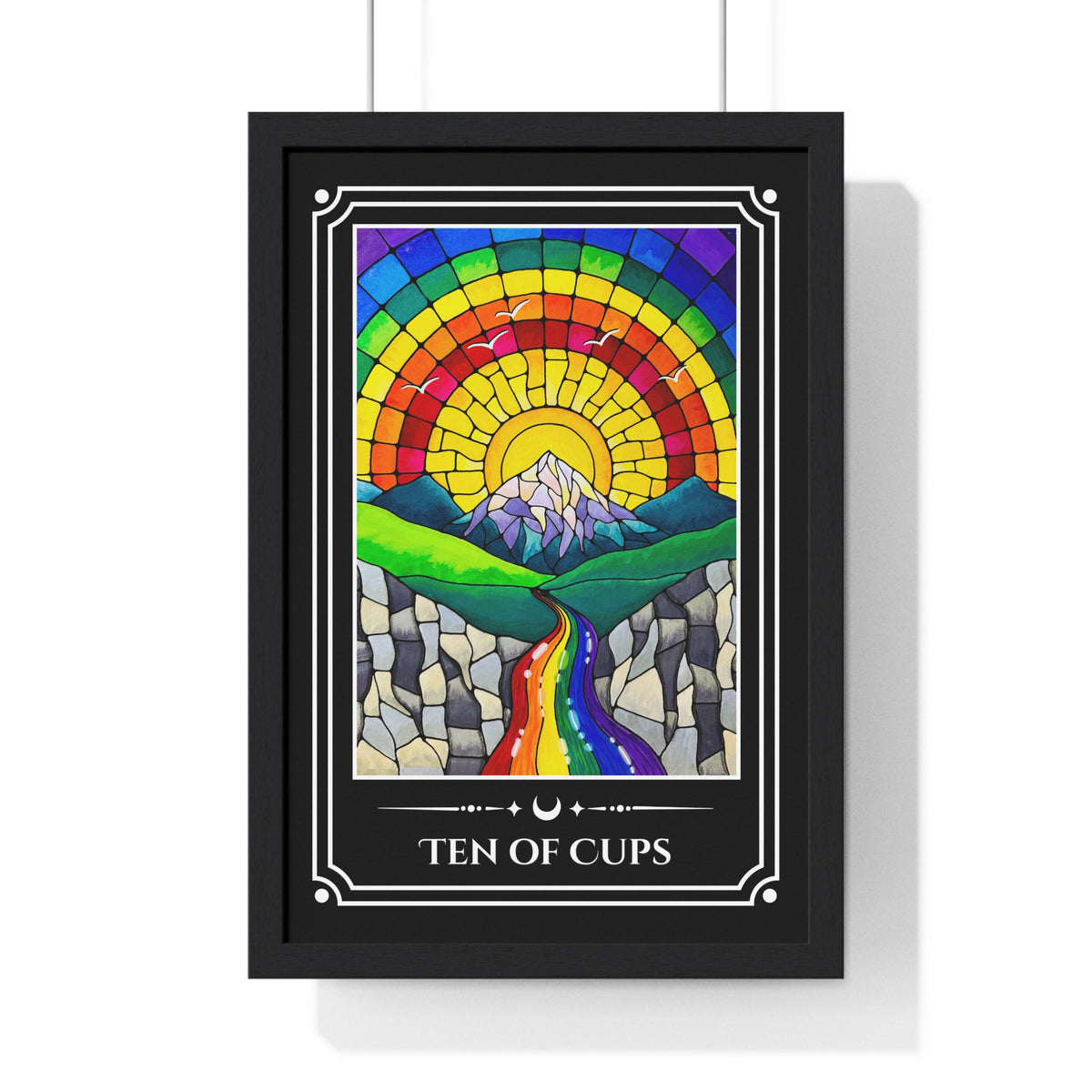 Ten of Cups — Rainbow River Framed Tarot Art Print