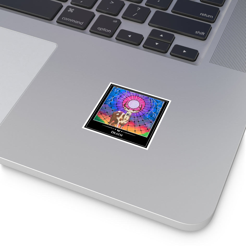 Death — Piebald Buck Tarot Art Vinyl Sticker