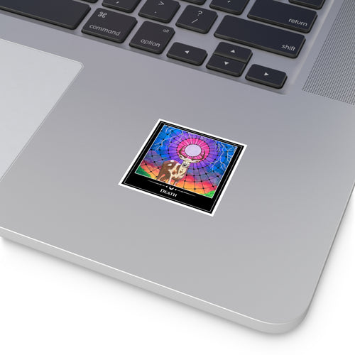 Death — Piebald Buck Tarot Art Vinyl Sticker