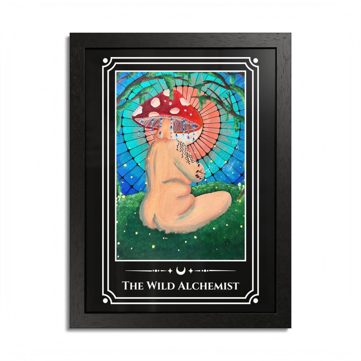 The Wild Alchemist — Wood-Framed Tarot Art Print