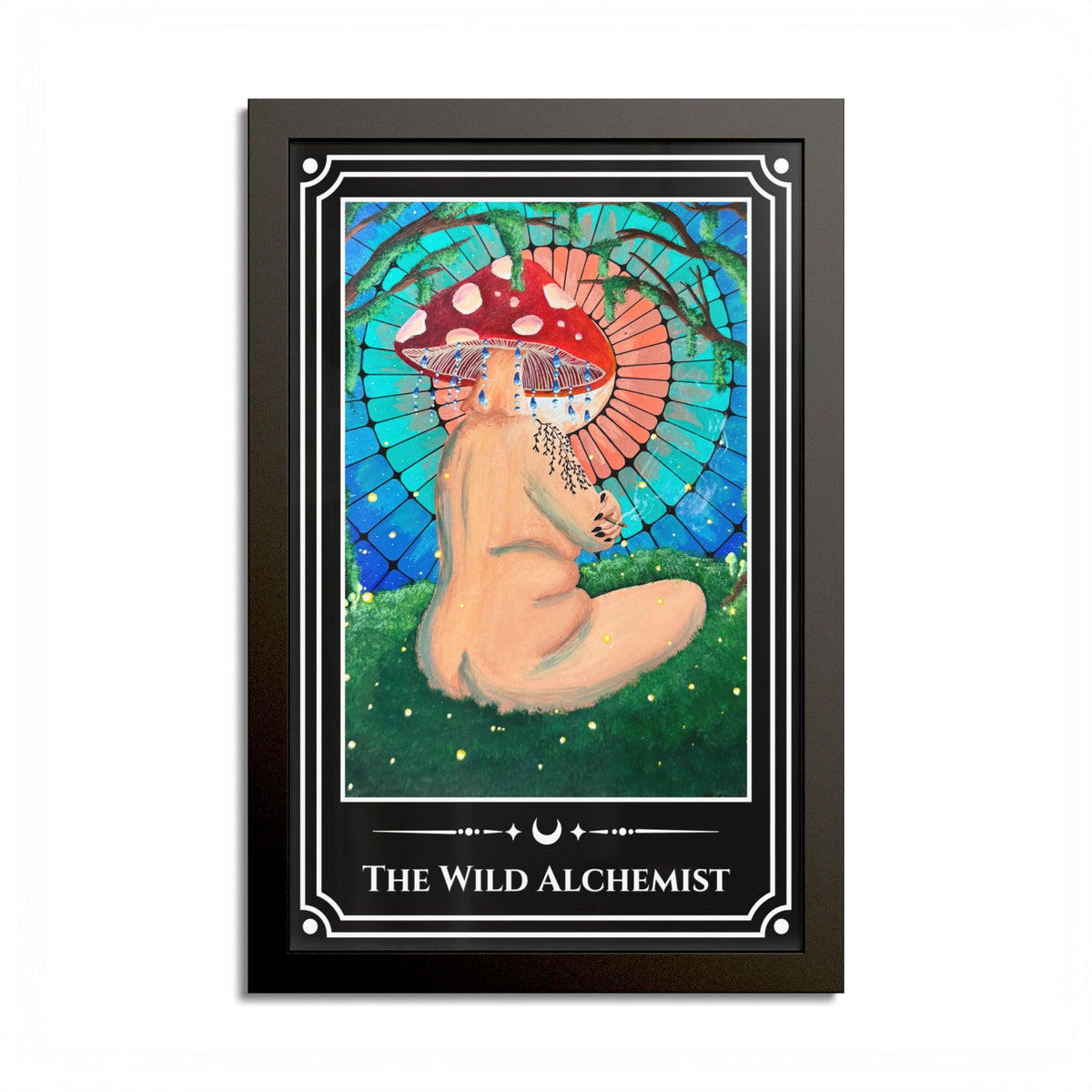 The Wild Alchemist — Colorful Framed Tarot Art Print