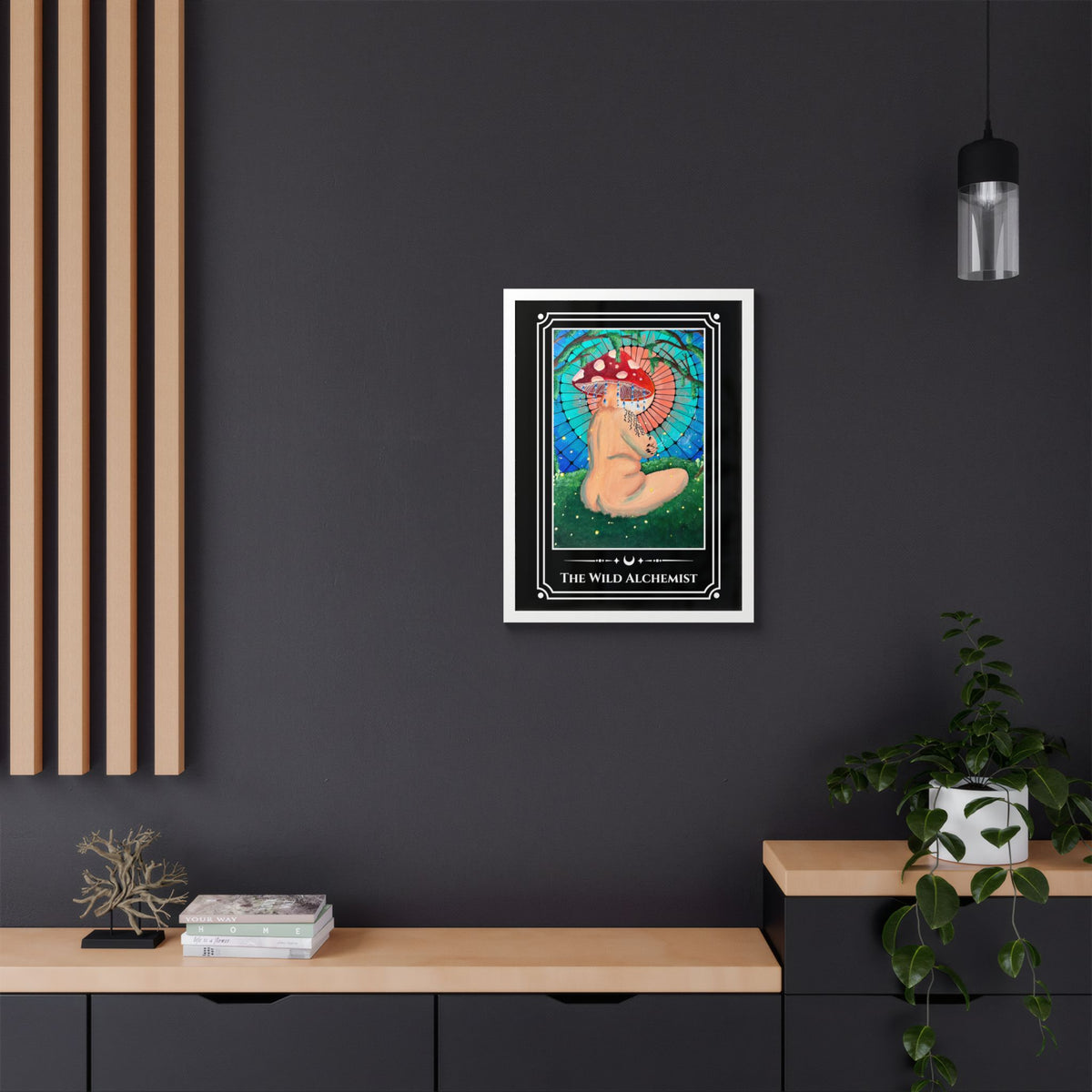 The Wild Alchemist — Wood-Framed Tarot Art Print