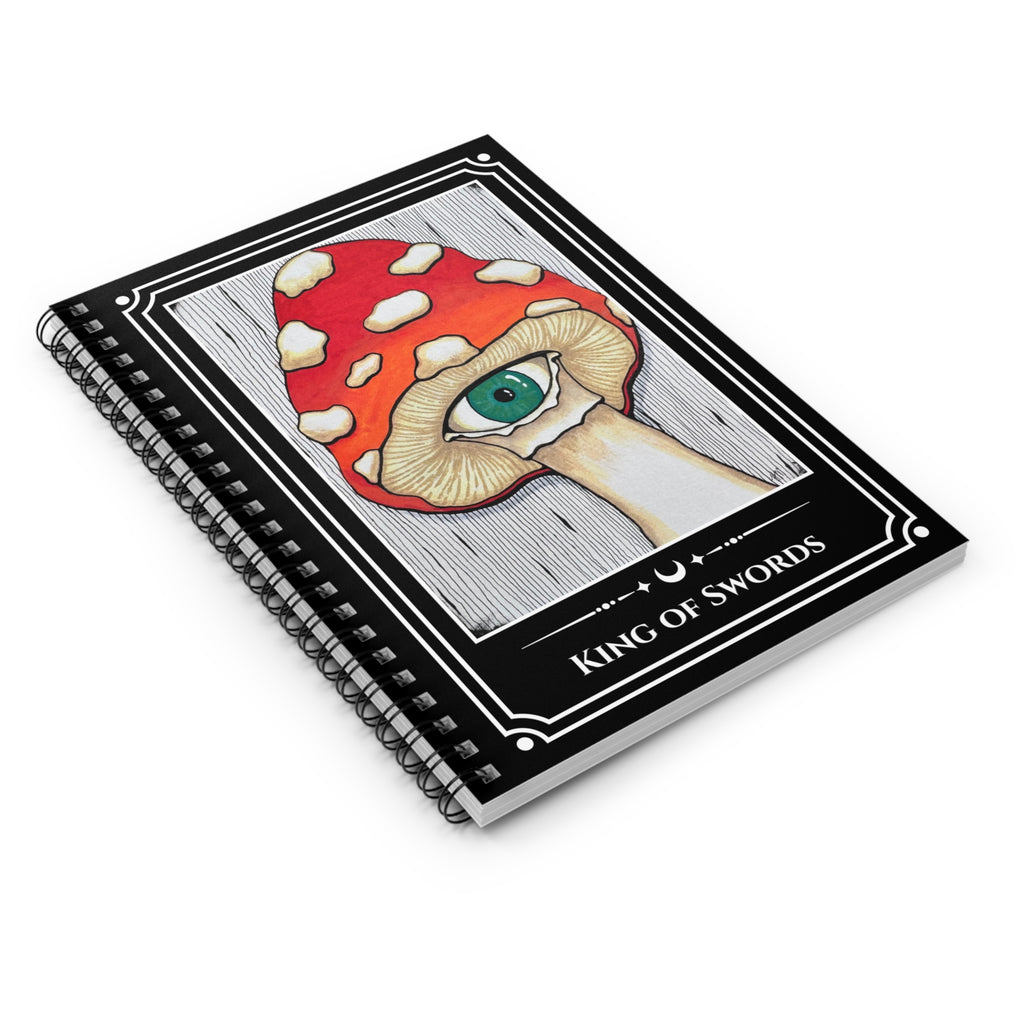 King of Swords — Seeing Mushroom Tarot Art Spiral Journal