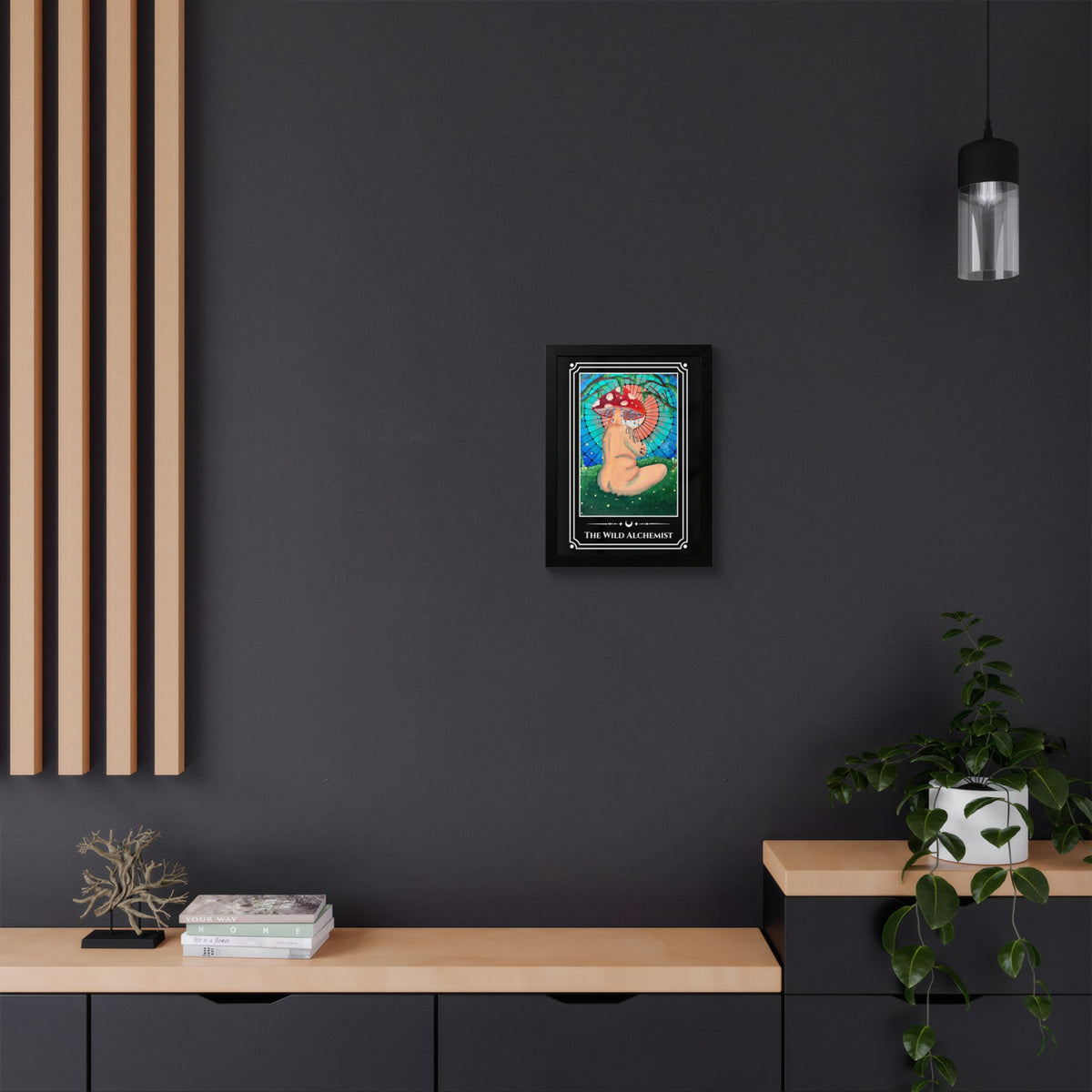 The Wild Alchemist — Wood-Framed Tarot Art Print