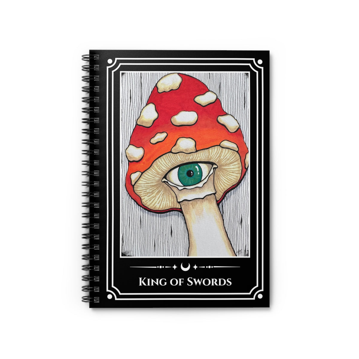 King of Swords — Seeing Mushroom Tarot Art Spiral Journal